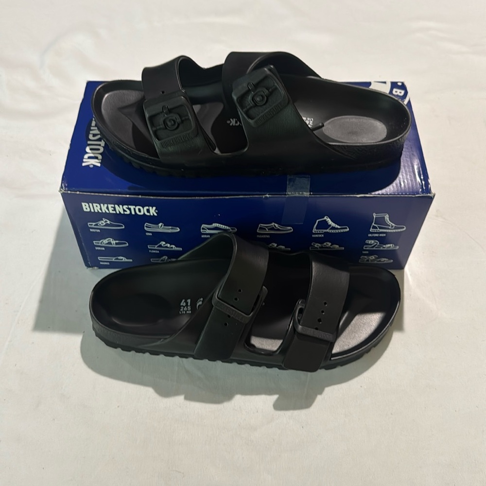 Birkenstock Black Platform Sandals with Adjustable Straps